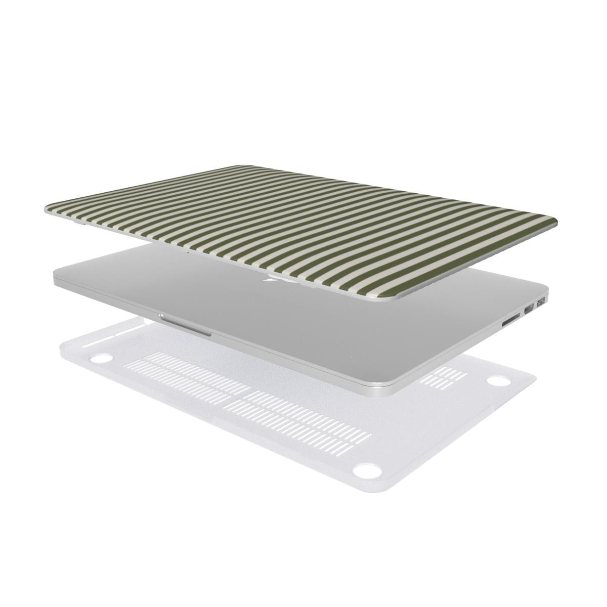 Olive Stripes MacBook Case