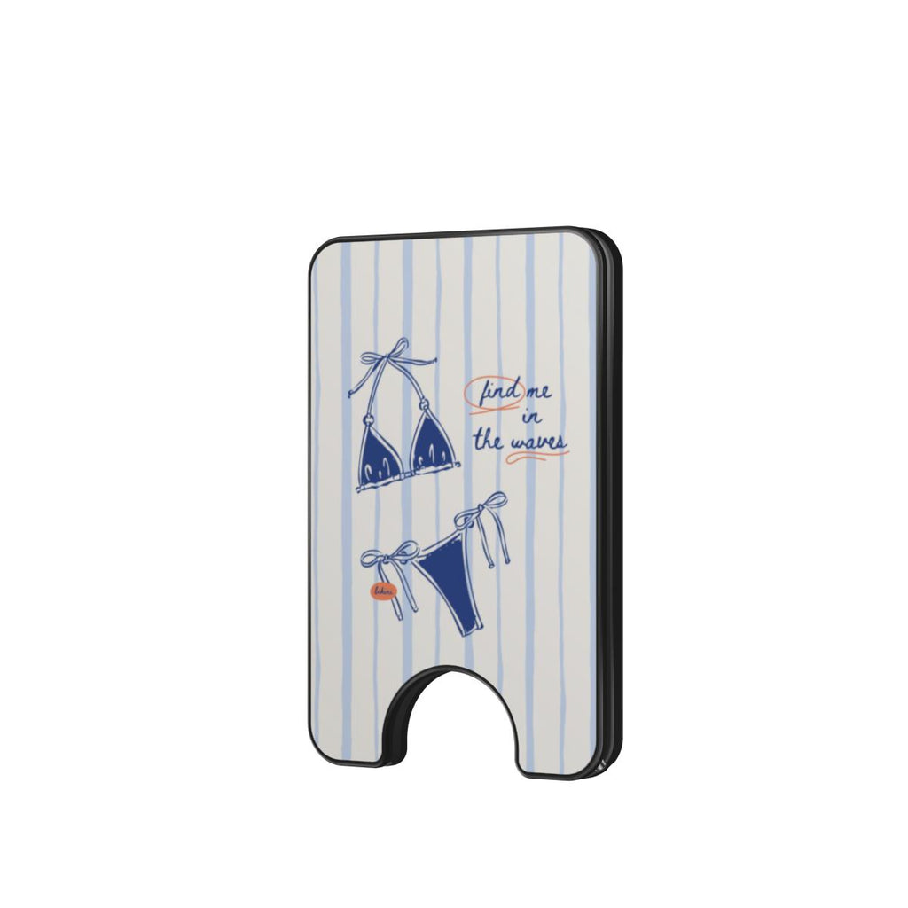 Blue bikini coastal Magnetic wallet