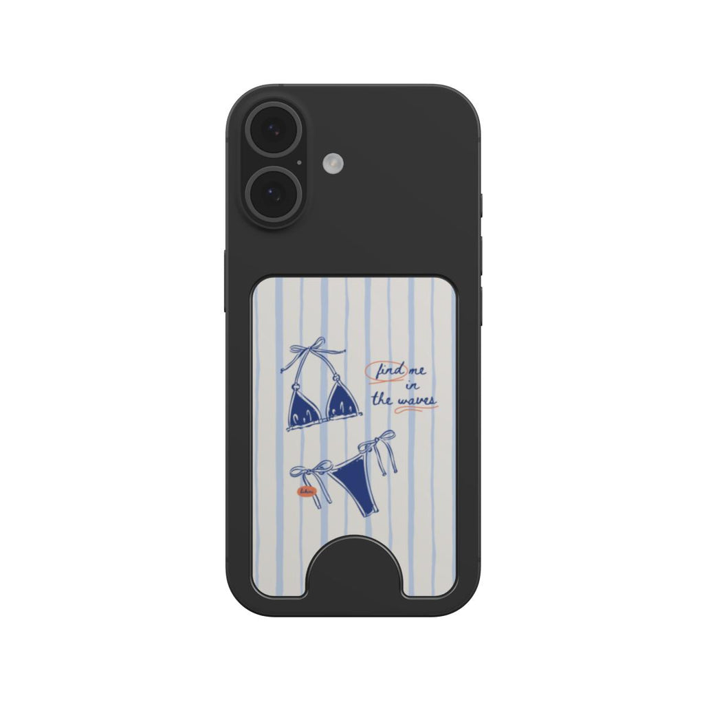 Blue bikini coastal Magnetic wallet