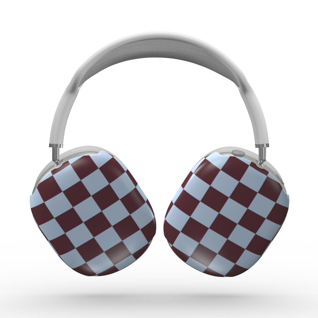 Burgundy and Sky Checkedboard Apple AirPods Max Tough Case