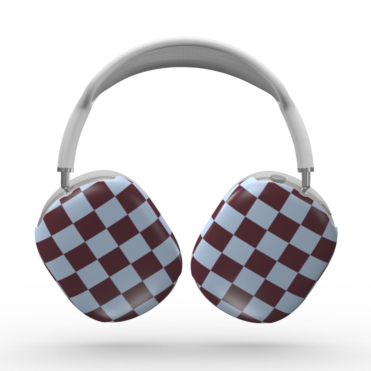 Burgundy and Sky Checkedboard Apple AirPods Max Tough Case
