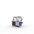 Burgundy and Sky Checkedboard Apple AirPods Tough Case