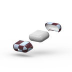 Burgundy and Sky Checkedboard Apple AirPods Tough Case