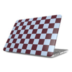 Burgundy and Sky Checkedboard MacBook Case