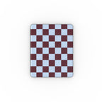 Burgundy and Sky Checkedboard Apple iPad Case
