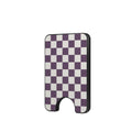 Plum Checkedboard Magnetic wallet