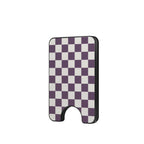 Plum Checkedboard Magnetic wallet