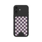 Plum Checkedboard Magnetic wallet
