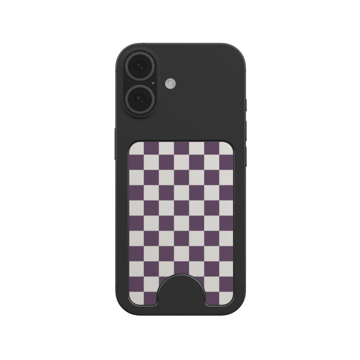 Plum Checkedboard Magnetic wallet