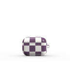 Plum Checkedboard Apple AirPods Tough Case