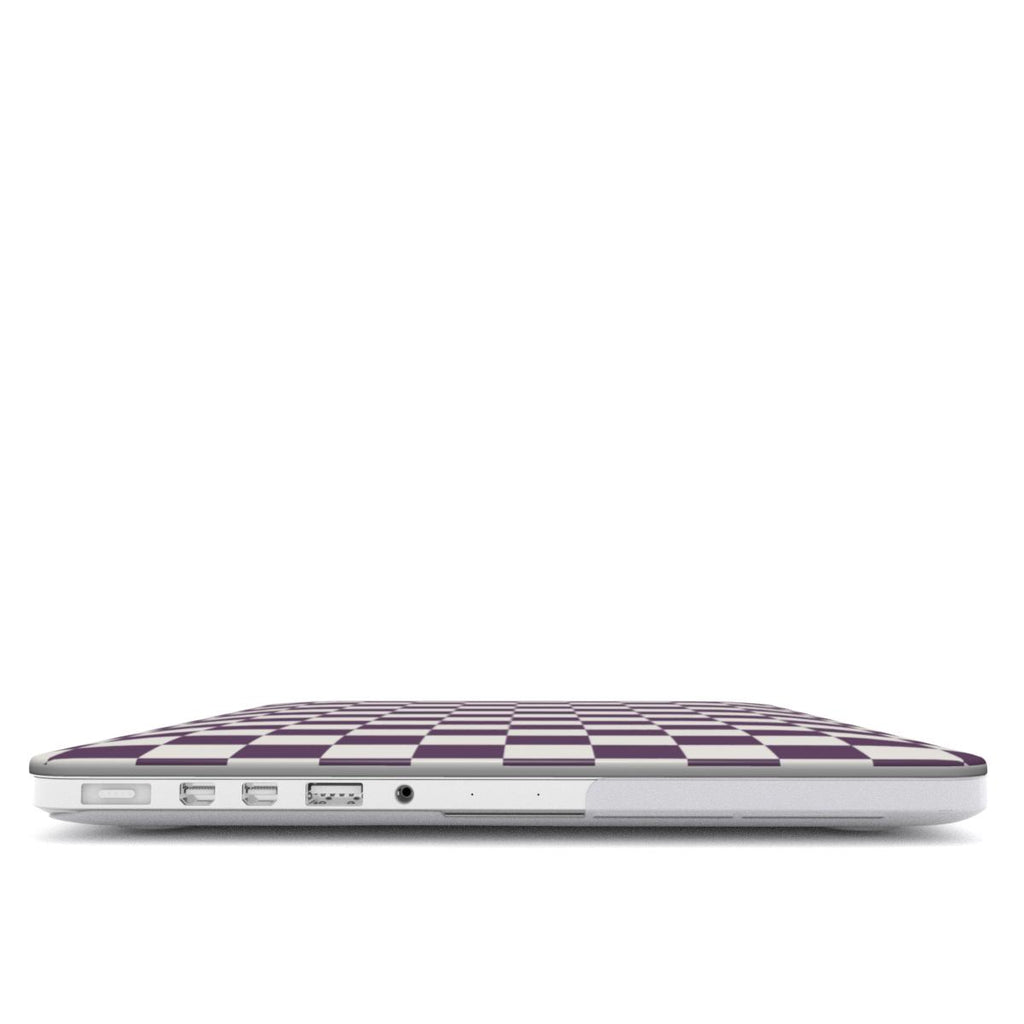 Plum Checkedboard MacBook Case