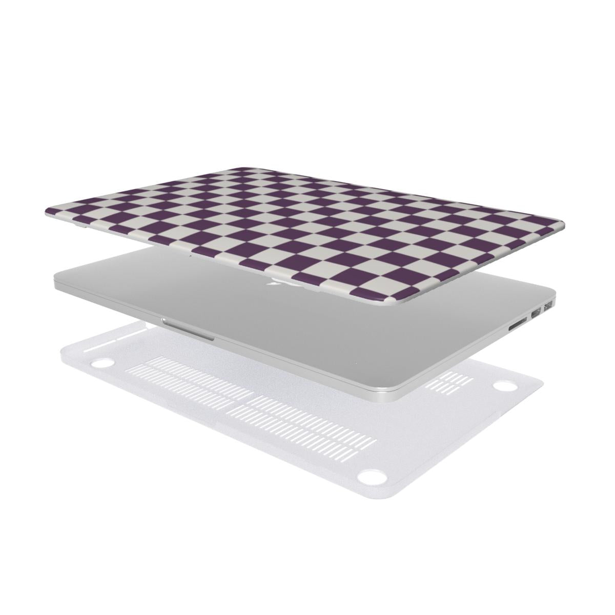 Plum Checkedboard MacBook Case