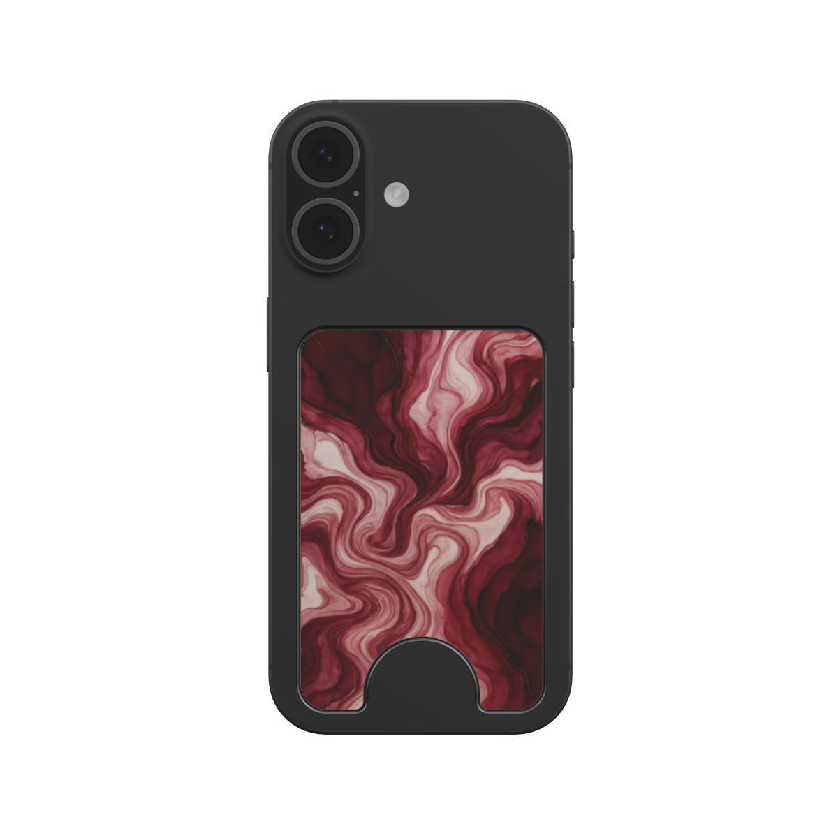 Maroon Burgundy Abstract Magnetic wallet