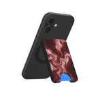Maroon Burgundy Abstract Magnetic wallet
