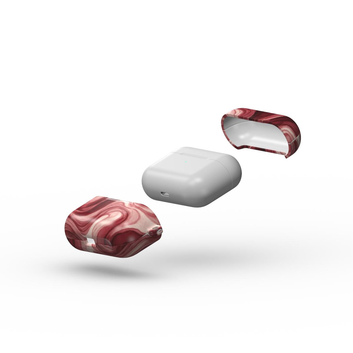 Maroon Burgundy Abstract Apple AirPods Tough Case