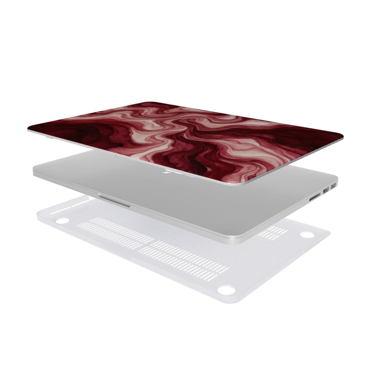 Maroon Burgundy Abstract MacBook Case