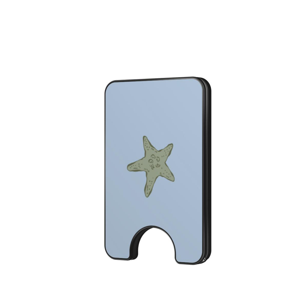 Sage starfish coastal Magnetic wallet