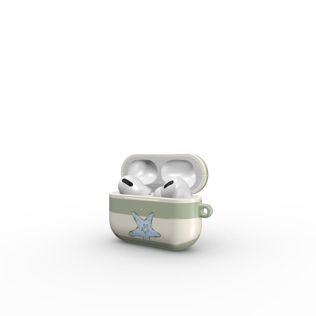 Sage starfish coastal Apple AirPods Tough Case
