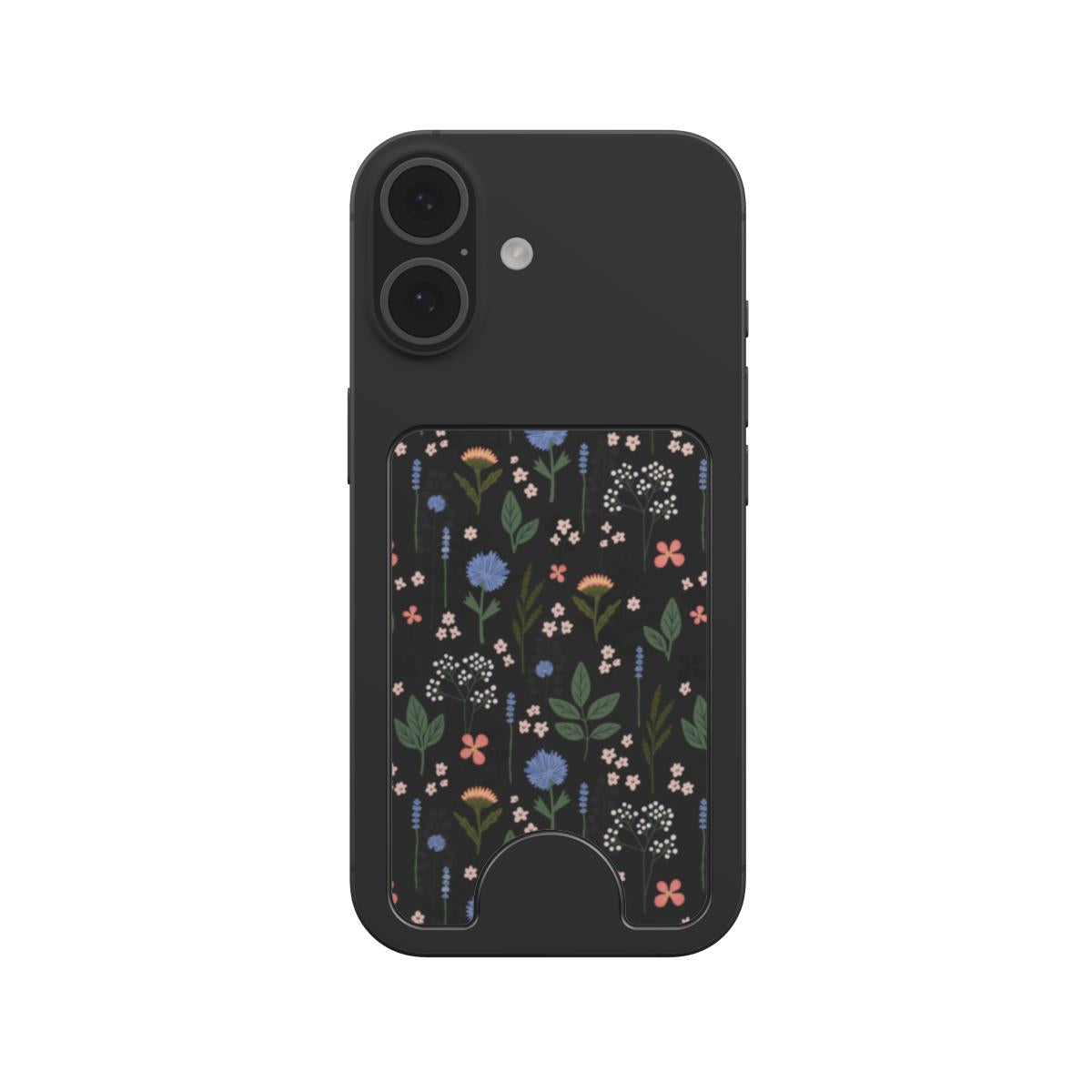 charcoal Ditsy Floral Magnetic wallet