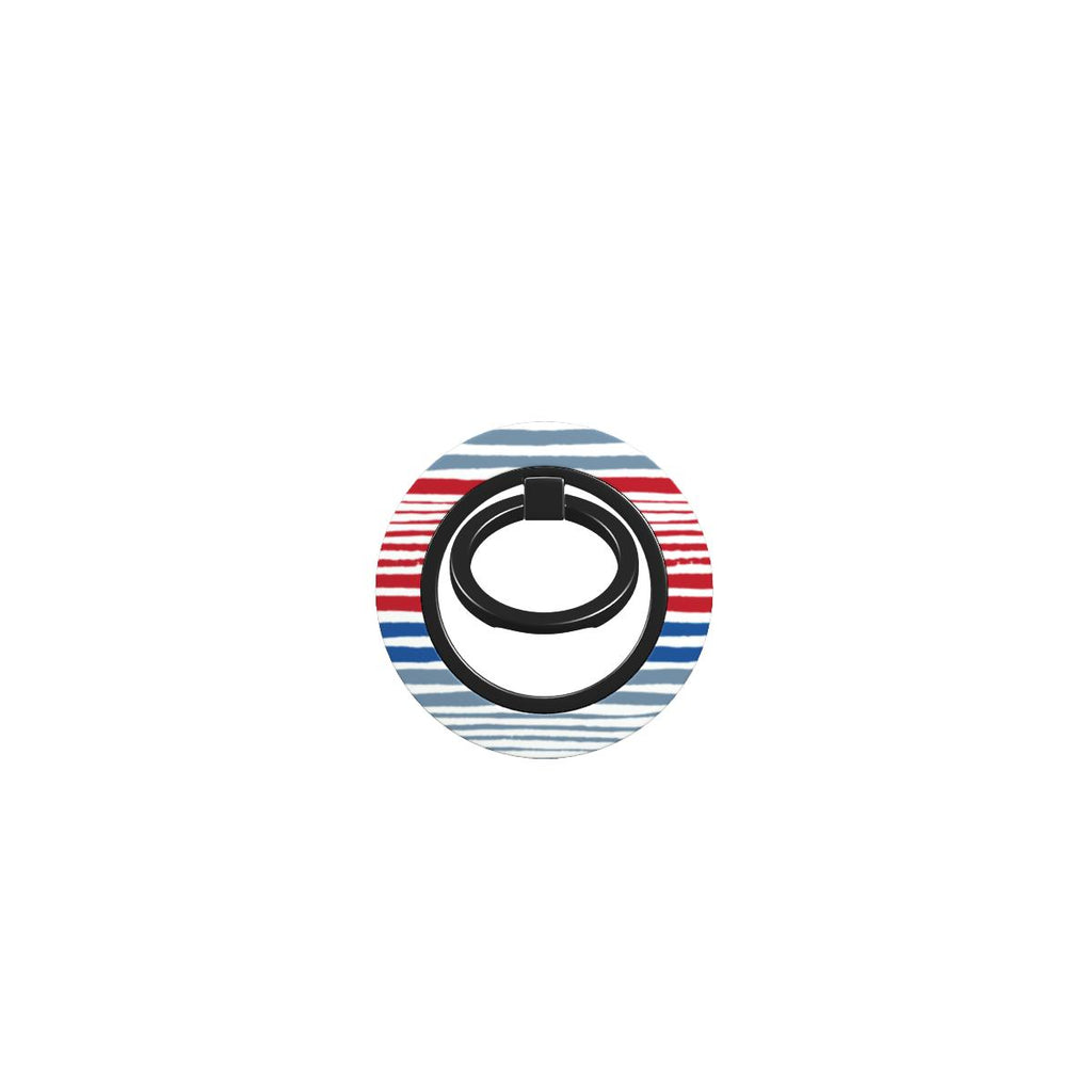 Textile Red Blue Stripes Ring Holder