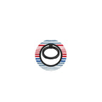 Textile Red Blue Stripes Ring Holder