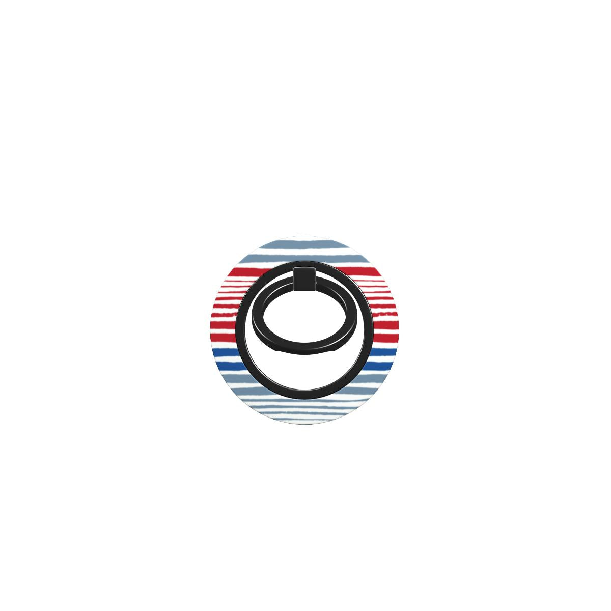 Textile Red Blue Stripes Ring Holder