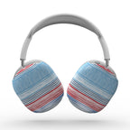 Textile Red Blue Stripes Apple AirPods Max Tough Case