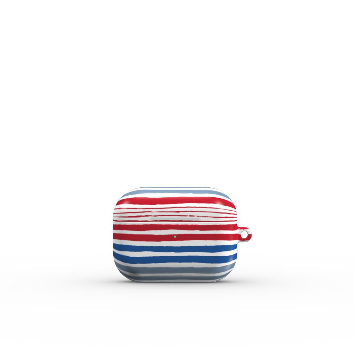 Textile Red Blue Stripes Apple AirPods Tough Case