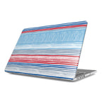 Textile Red Blue Stripes MacBook Case