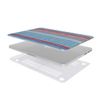 Textile Red Blue Stripes MacBook Case