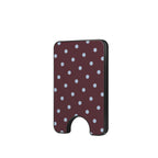 Blue Sky in Burgundy Polka Dots Magnetic wallet