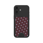 Blue Sky in Burgundy Polka Dots Magnetic wallet