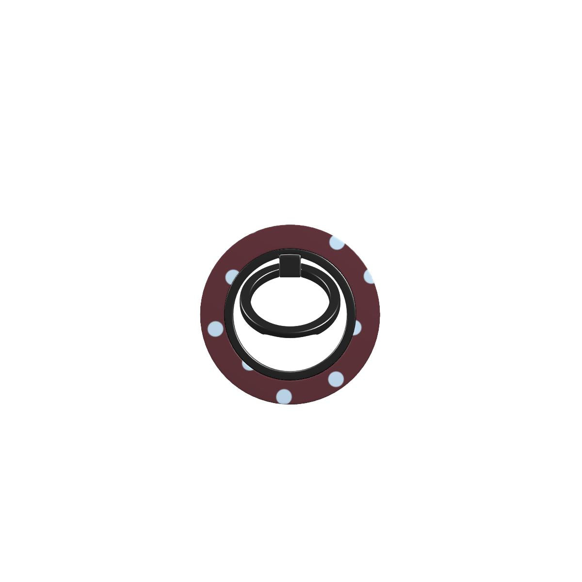 Blue Sky in Burgundy Polka Dots Ring Holder