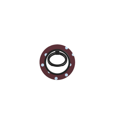 Blue Sky in Burgundy Polka Dots Ring Holder