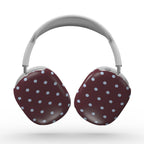 Blue Sky in Burgundy Polka Dots Apple AirPods Max Tough Case