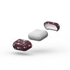 Blue Sky in Burgundy Polka Dots Apple AirPods Tough Case