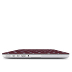 Blue Sky in Burgundy Polka Dots MacBook Case