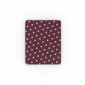 Blue Sky in Burgundy Polka Dots Apple iPad Case