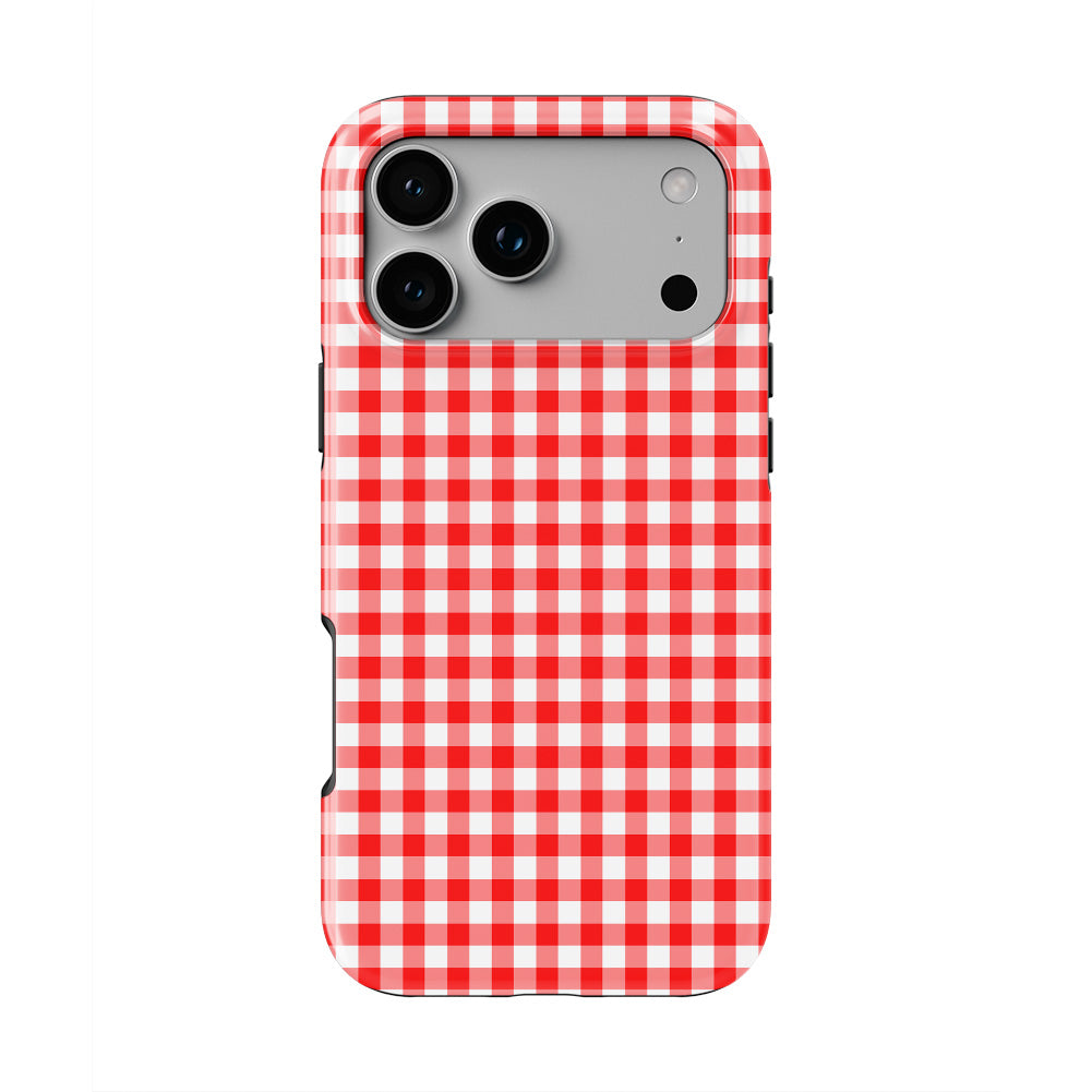 Red Gingham MagSafe Tough Phone Case