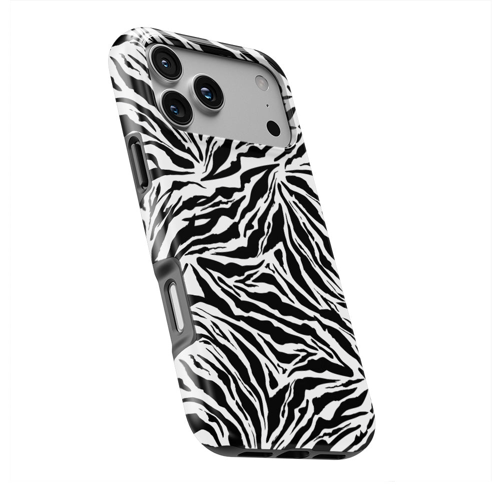 Black in White Leopard MagSafe Tough Phone Case