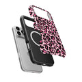 Black Pink Leopard MagSafe Tough Phone Case