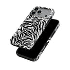 Black in White Leopard MagSafe Tough Phone Case