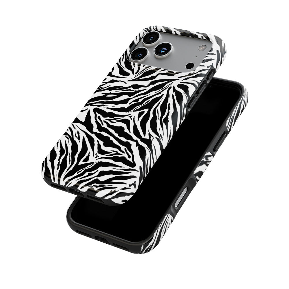 Black in White Leopard MagSafe Tough Phone Case