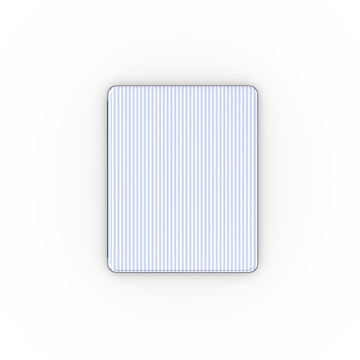 Baby Blue Stripes Apple iPad Case, 3D product render