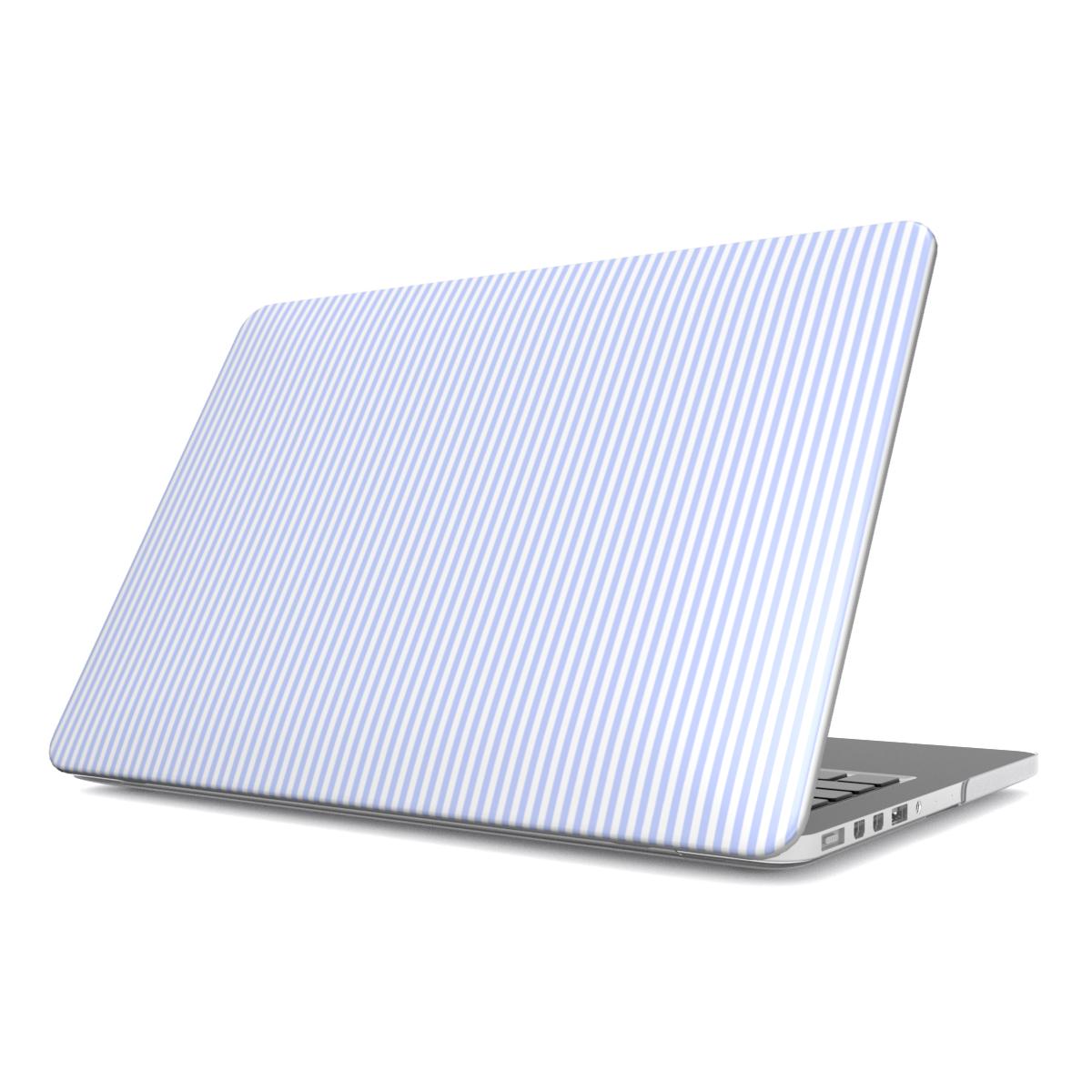 Baby Blue Stripes MacBook Case, 3D product render