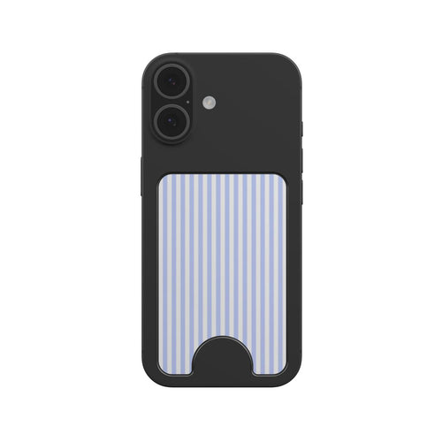 Baby Blue Stripes Magnetic Wallet, 3D product render