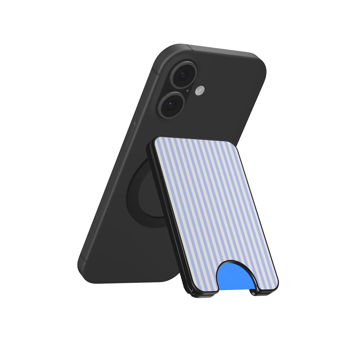 Baby Blue Stripes Magnetic Wallet, 3D product render