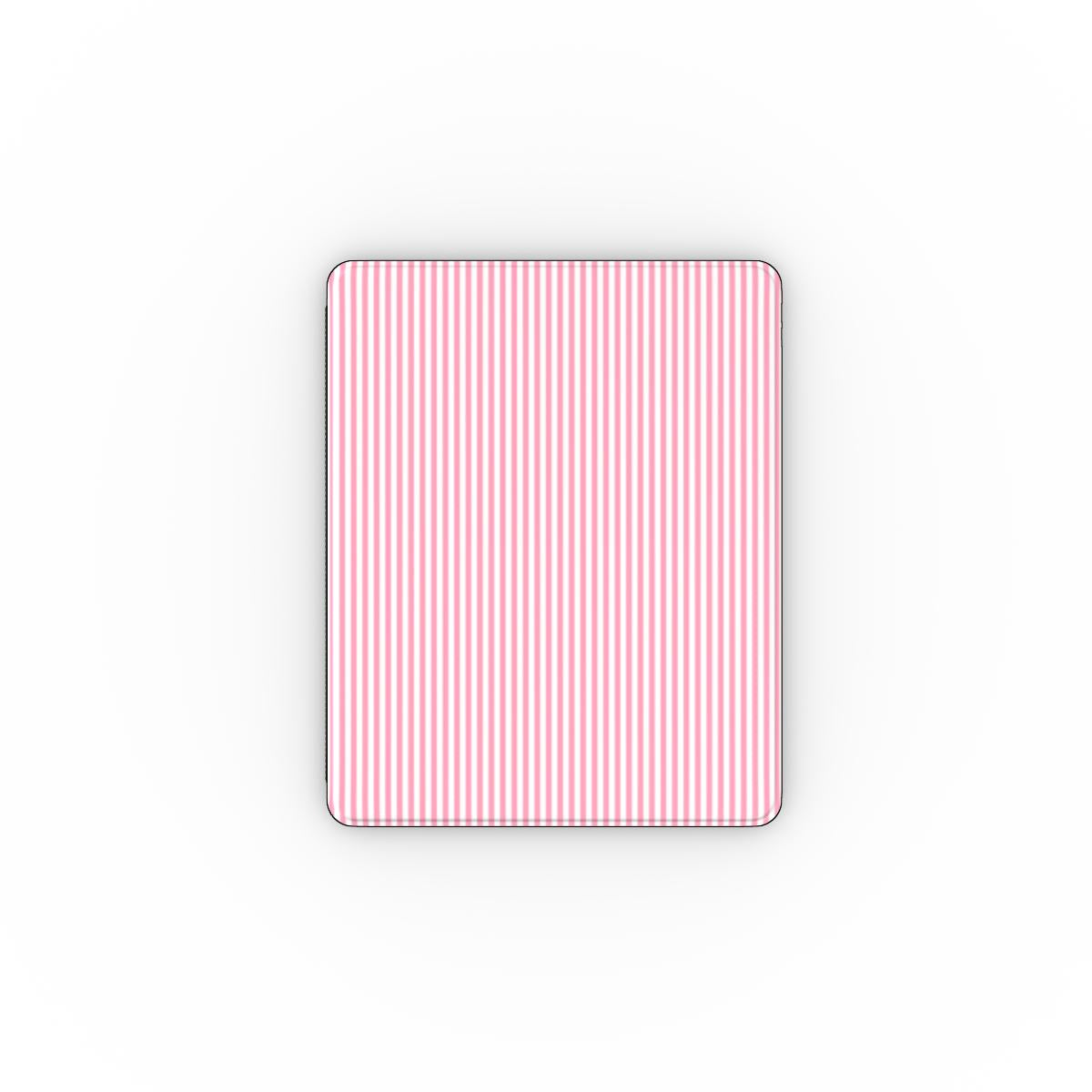Baby Pink Stripes Apple iPad Case, 3D product render