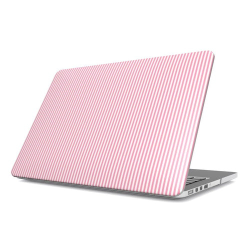 Baby Pink Stripes MacBook Case, 3D product render