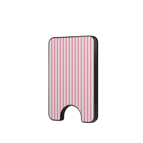 Baby Pink Stripes Magnetic Wallet, 3D product render